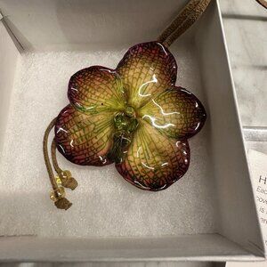 Hanami - Purple Green Vanda Orchid Flower Necklace